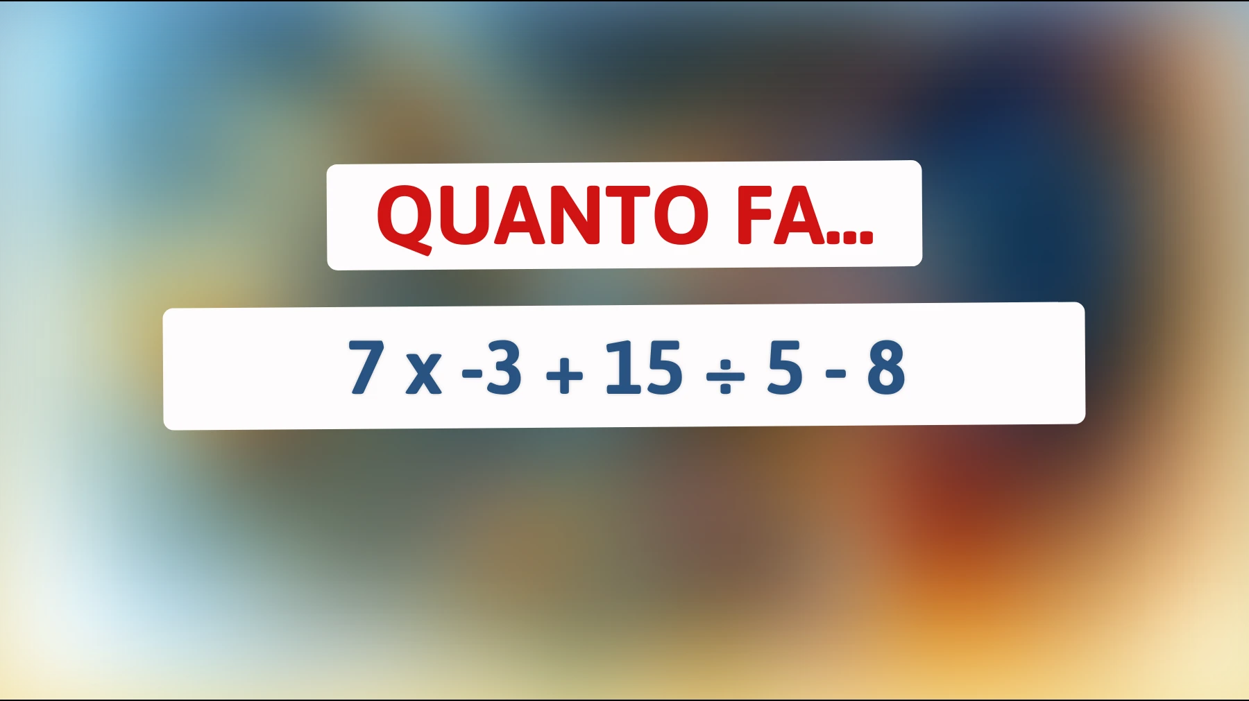 "Puoi risolvere questo enigma matematico che sfida l'intelletto? Solo il 1% ci riesce!""