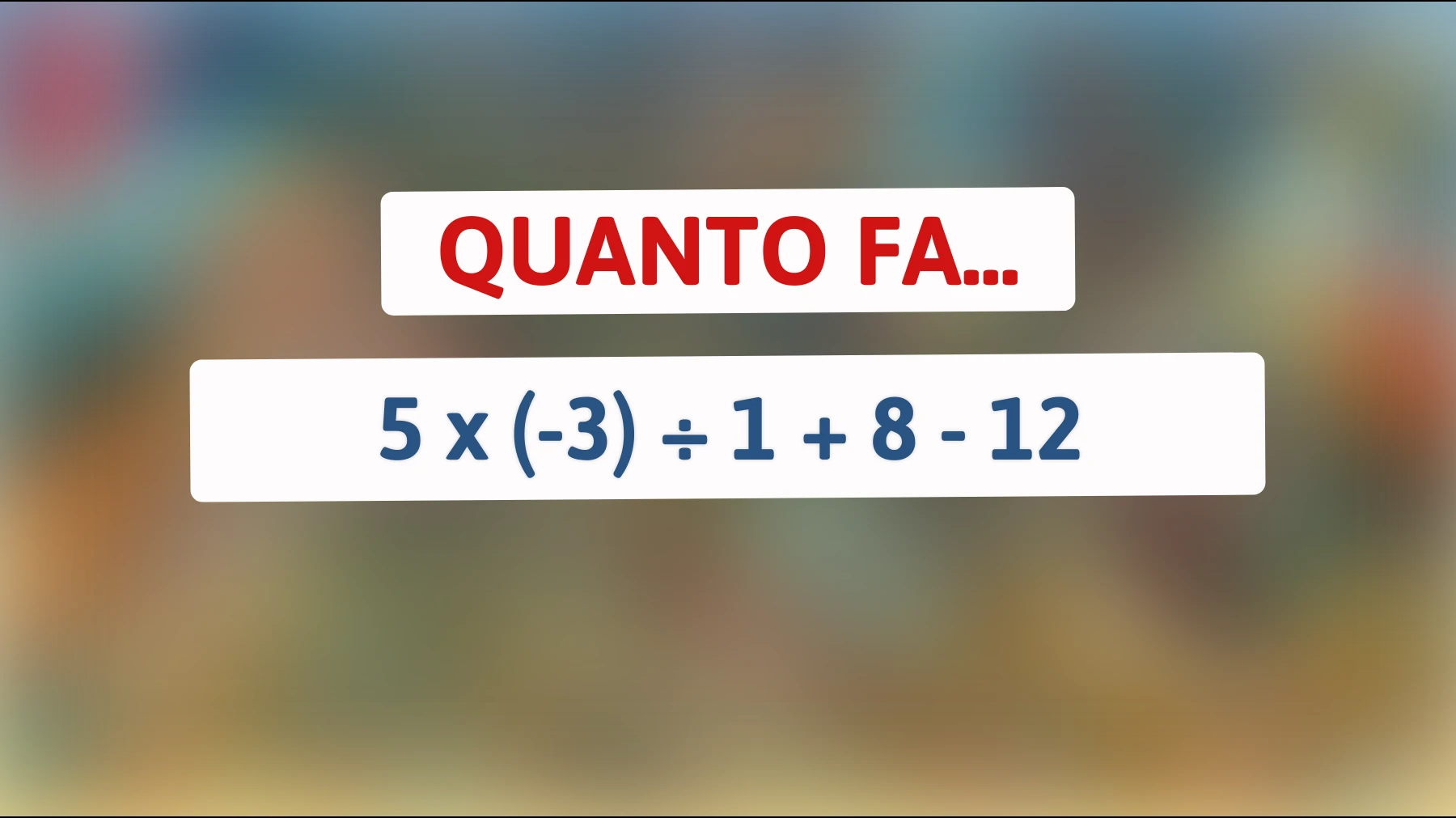 Scopri se sei un vero genio matematico! Solo l'1% riesce a risolverlo al primo colpo!"