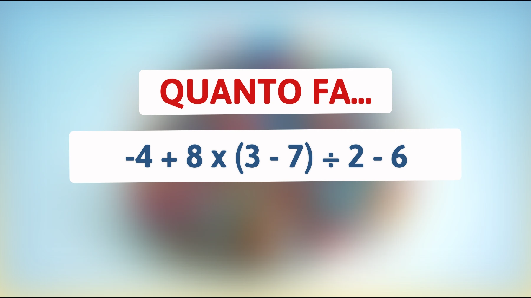 Se risolvi questo indovinello puoi contare su un QI altissimo! Sfida te stesso e scopri se sei davvero un genio matematico!"