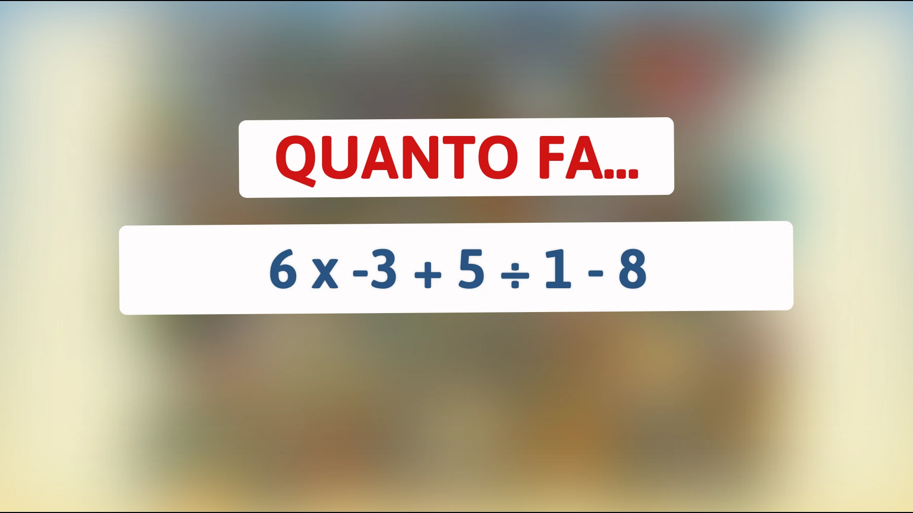 Solo il 2% delle persone risolve questo enigma matematico al primo tentativo! Sei abbastanza intelligente da riuscirci? Scoprilo ora!"