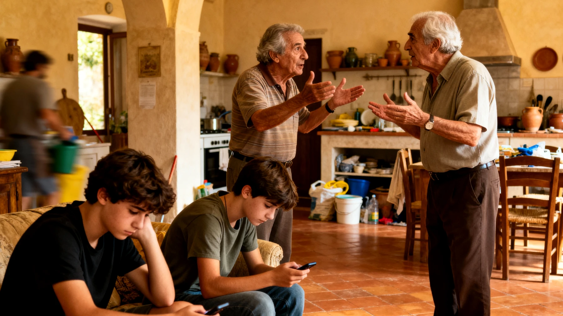 I nonni faticano a coinvolgere i nipoti adolescenti nelle attività quotidiane e domestiche, incontrando resistenza, disinteresse e mancanza di iniziativa da parte loro"