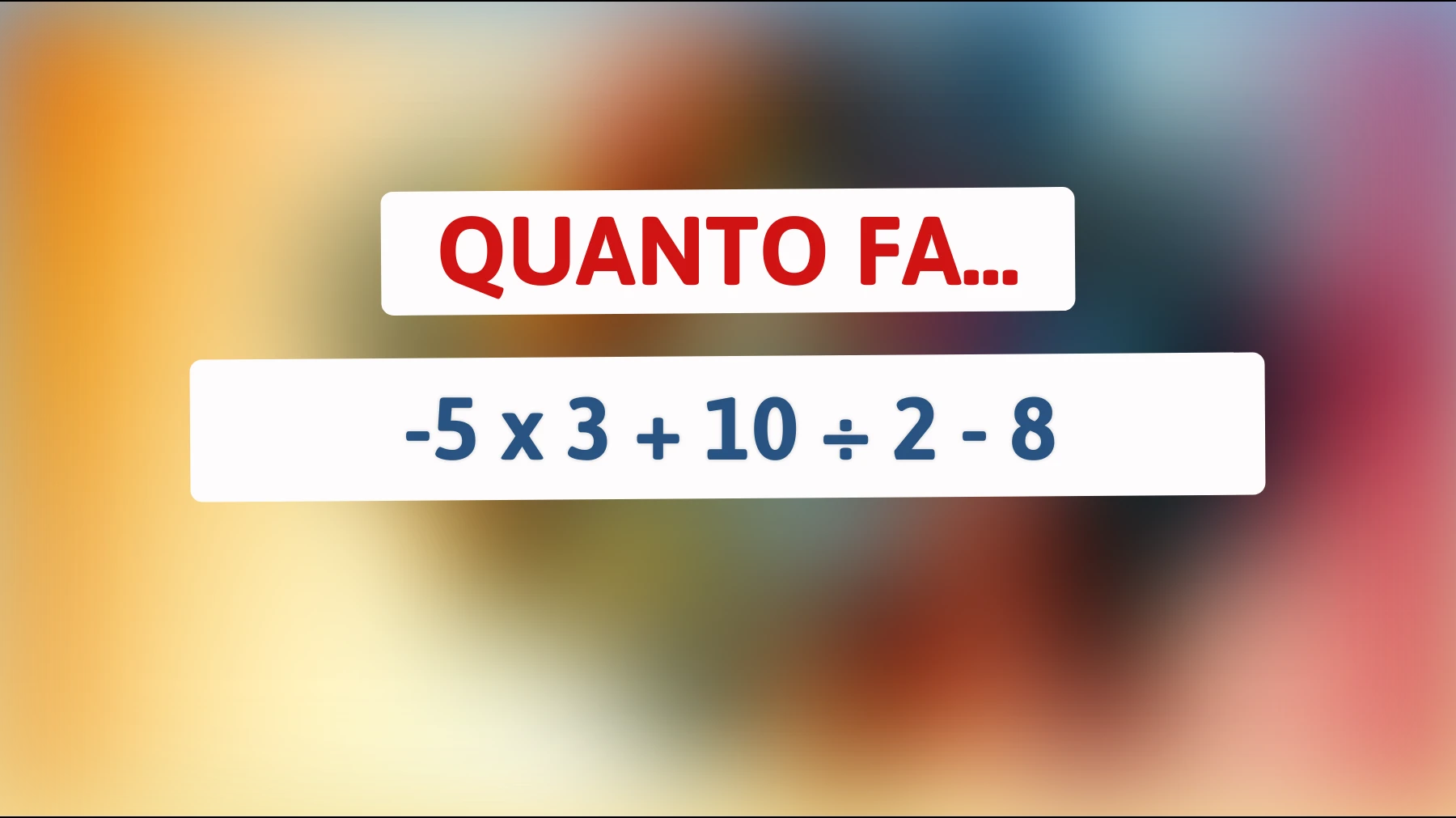 "Sei abbastanza intelligente per risolvere questo semplice enigma matematico? Scoprilo ora!""