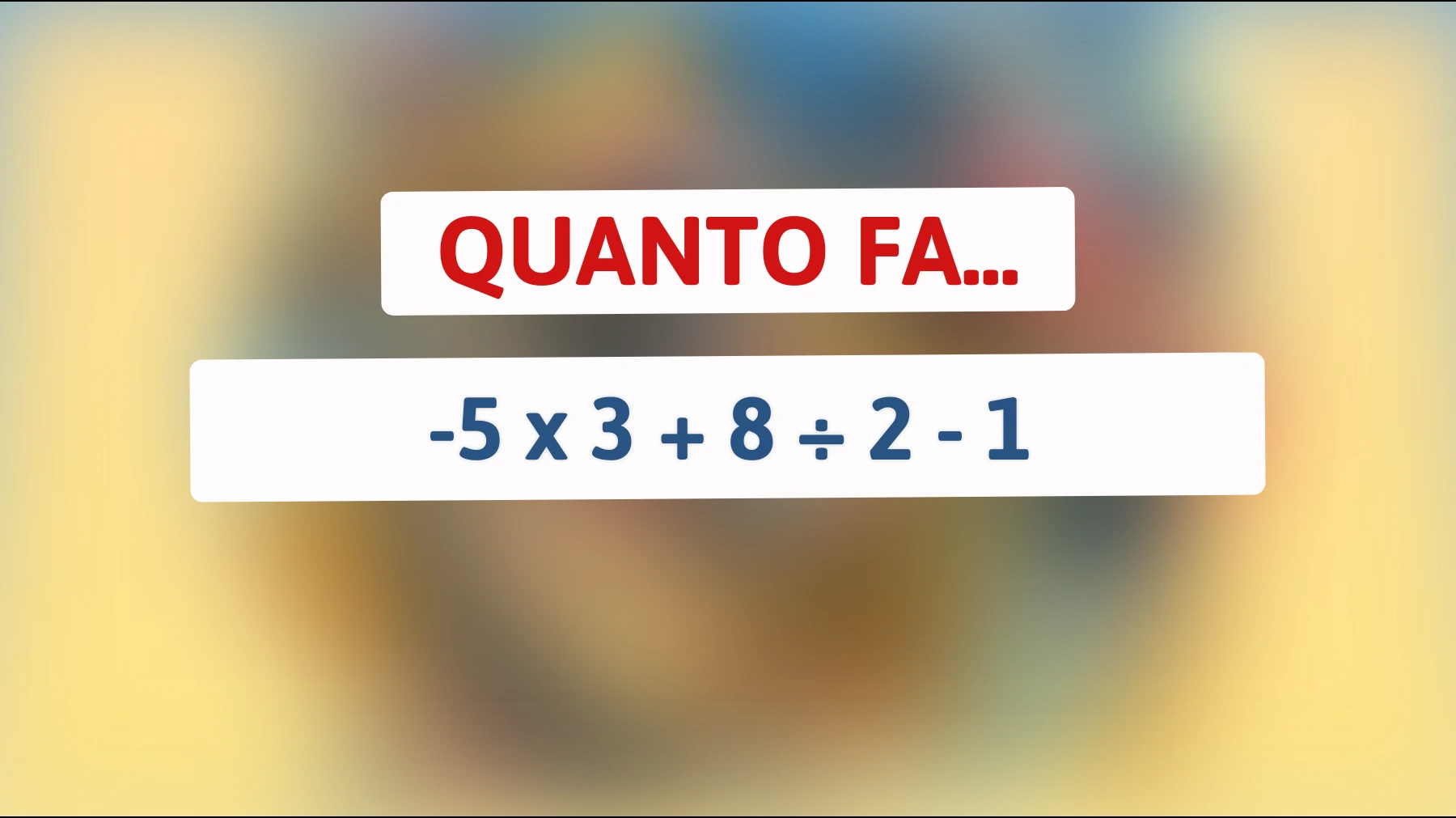 Scopri se sei un vero genio risolvendo questo enigma matematico apparentemente semplice! Riuscirai a batterlo?"