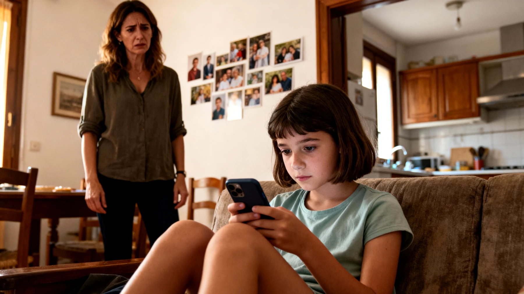 Una mamma si accorge che la figlia di 8 anni ha iniziato a pubblicare foto e video su piattaforme social senza supervisione, interagendo con estranei e condividendo informazioni personali. La bambina ha scarsa consapevolezza dei rischi online e reagisce con capricci quando la mamma prova a limitare l'accesso. La mamma si sente impotente di fronte alla rapidità con cui la figlia impara ad aggirare i controlli parentali e teme per la sua sicurezza digitale."