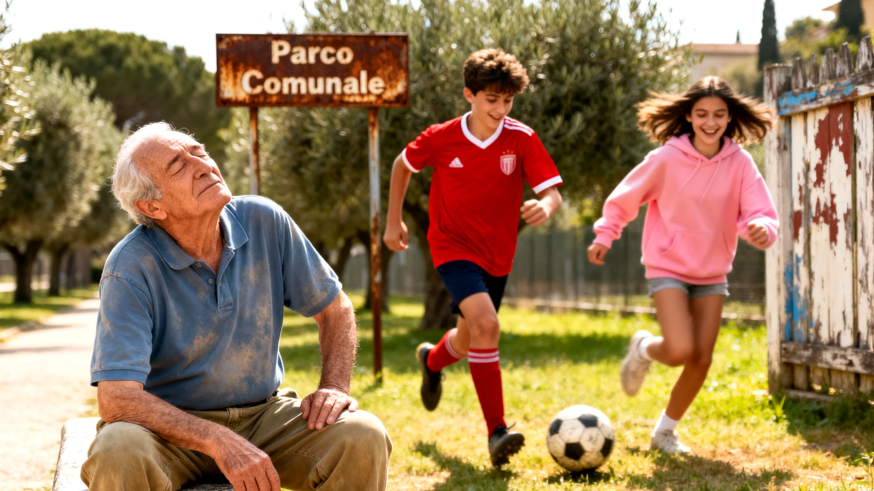 Il nonno si sente fisicamente e mentalmente affaticato nel seguire nipoti adolescenti particolarmente vivaci ed energici, non riuscendo a stargli dietro nei ritmi e nelle richieste di attenzione, e teme di deluderli o di non essere all'altezza del ruolo"